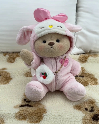 Ursulet Handmade Premium cu Hainute Personalizabile - FluffyCuddle - 